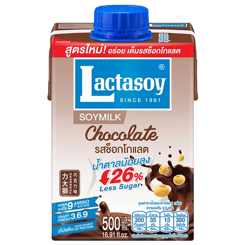 Lactasoy Soy Milk UHT Chocolate Flavored 500ml | KOKKOK Mart